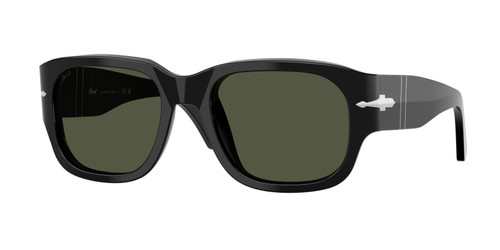 PERSOL PO3380S 95 31 Black Green Men's 52 mm Sunglasses