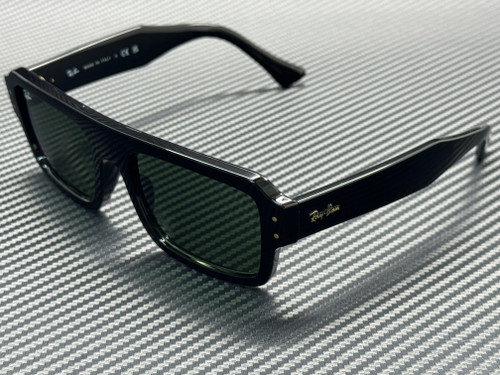 RAY BAN RB4454 667731 Black Green Unisex 56 mm Sunglasses