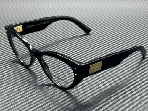 DOLCE & GABBANA DG3403 501 Black Gold Women's 54 mm Eyeglasses