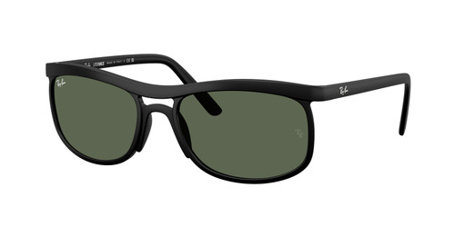 RAY BAN RB4452 601S71 Matte Black Green Unisex 59 mm Sunglasses