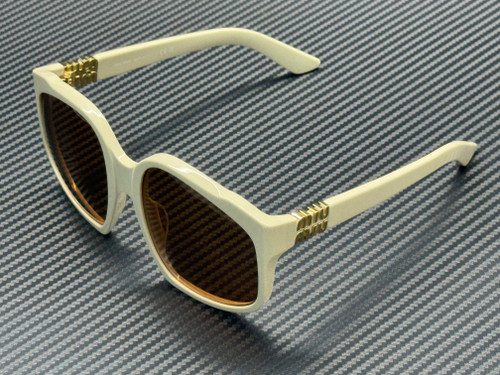 MIU MIU MU A07S 21D901 White Milk Brown Women's 59 mm Sunglasses