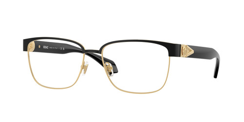 VERSACE VE1306 1436 Black Gold Men's 57 mm Eyeglasses