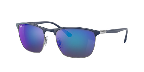 RAY BAN RB3686 92044L Blue Polarized Unisex 57 mm Sunglasses