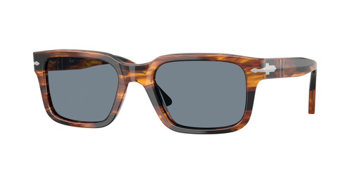 PERSOL PO3272S 123556 Striped Brown Blue Men's 55 mm Sunglasses