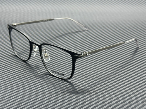 MONT BLANC MB0397ON 002 Black Silver Men's 52 mm Medium Eyeglasses