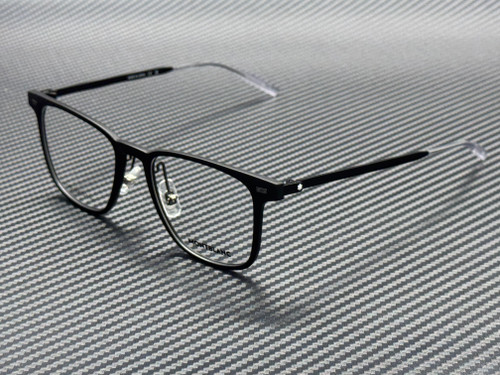 MONT BLANC MB0395ON 002 Matte Black Silver 51 mm Medium Eyeglasses