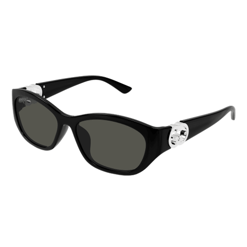 GUCCI GG1826SK 001 Black Grey Women's Large 57 mm Sunglasses