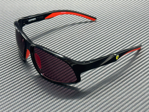 FERRARI FZ6016U 501 1E Black Red Mirror Men's 64 mm Sunglasses
