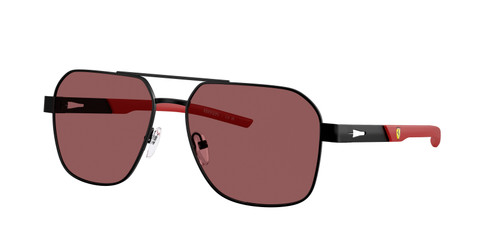 FERRARI FZ5003 101 1E Matte Black Red Mirror Men's 57 mm Sunglasses