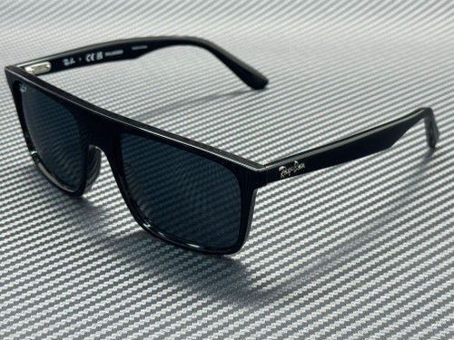 RAY BAN RB2222 901 3R Black Blue Polarized Unisex 57 mm Sunglasses