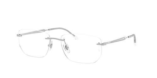 RAY BAN RX3768V 2501 Silver Transparent Unisex 56 mm Eyeglasses