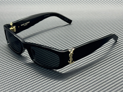 SAINT LAURENT SL M152 001 Black Gold Grey Women's 55 mm Sunglasses