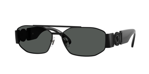 VERSACE VE2287 126187 Matte Black Dark Grey Men's 58 mm Sunglasses