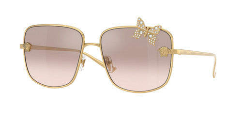 VERSACE VE2282 10028Z Gold Brown Mirror Women's 59 mm Sunglasses