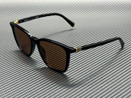 MIU MIU MU B03S 16K90Q Black Brown Women's 53 mm Sunglasses