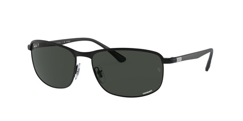 RAY BAN RB3671CH 186 K8 Black Dark Grey Polarized Unisex 60 mm Sunglasses