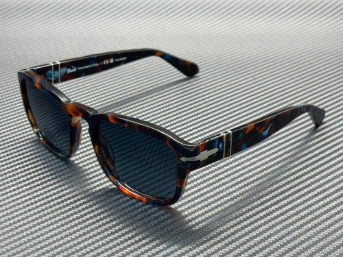 PERSOL PO3386S 1232S3 Tortoise Brown Pearl Blue Polarized Men's 56 mm Sunglasses