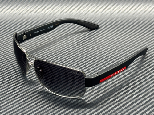 PRADA LINEA ROSSA PS B52S 1BC09U Silver Grey Gradient Men's 65 mm Sunglasses