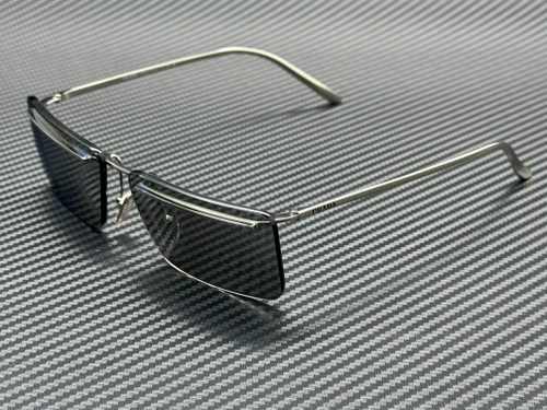 PRADA PR C53S 1BC60N Silver Grey Mirror Men's 60 mm Sunglasses