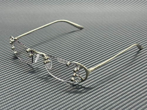 PRADA PR C57S 28H08N Argento Nouveau Clear Blue Light Filter Men's 52 mm Eyeglas