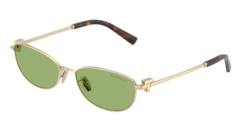 TIFFANY TF3115 6229 2 Pale Gold Green Women's 56 mm Sunglasses