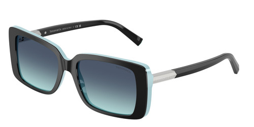 TIFFANY TF4249 80559S Black on Tiffany Gradient Blue Women's 55 mm Sunglasses