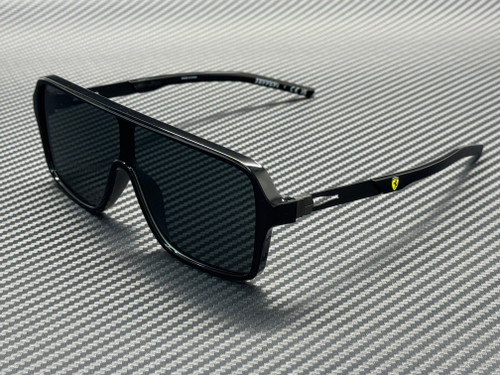 FERRARI FZ6022U 504 87 Shiny Black Dark Grey Men's 63 mm Sunglasses