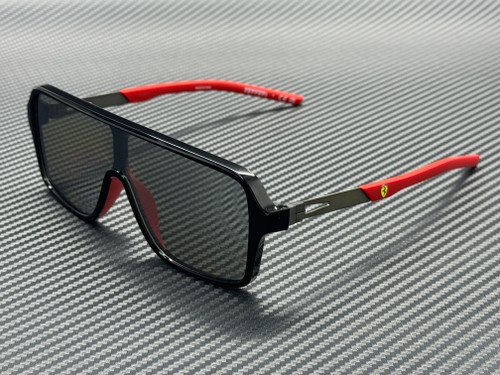 FERRARI FZ6022U 501 6G Shiny Black Grey Mirror Men's 63 mm Sunglasses