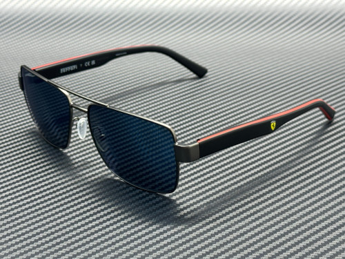 FERRARI FZ5005 115 55 Mate Gunmetal Mirror Blue Men's 59 mm Sunglasses