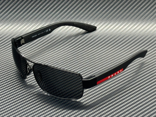 PRADA LINEA ROSSA PS B52S 1AB06F Black Dark Grey Men's 65 mm Sunglasses