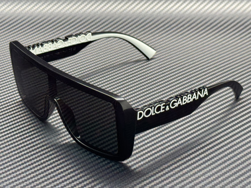 DOLCE & GABBANA DG6204 501 87 Black Grey Unisex 65 mm Sunglasses