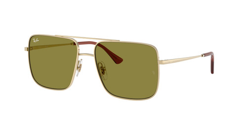 RAY BAN RB3758 9213 2 Pale Gold Green Unisex 54 mm Sunglasses