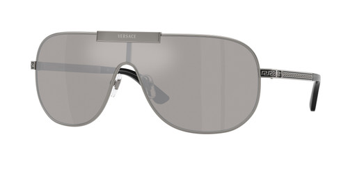 VERSACE VE2293 10016G Gunmetal Grey Mirror Silver 70 mm Men's Sunglasses