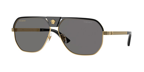 VERSACE VE2294 100281 Black Dark Grey Polarized Men's 61 mm Sunglasses
