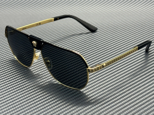 VERSACE VE2294 100287 Black Dark Grey Men's 61 mm Sunglasses