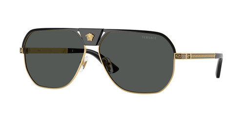 VERSACE VE2294 100287 Black Dark Grey Men's 61 mm Sunglasses