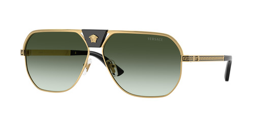 VERSACE VE2294 10028E Gold Green Gradient Men's 61 mm Sunglasses