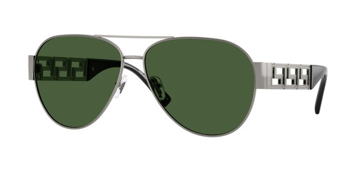 VERSACE VE2289 100071 Gunmetal Dark Green Men's 61 mm Sunglasses