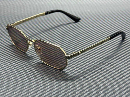 VERSACE VE2297 1252 5 Pale Gold Pink Mirror Silver Men's 54 mm Sunglasses
