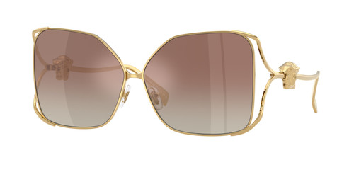 VERSACE VE2288 1002B8 Gold Brown Gradient Mirror Women's 62 mm Sunglasses