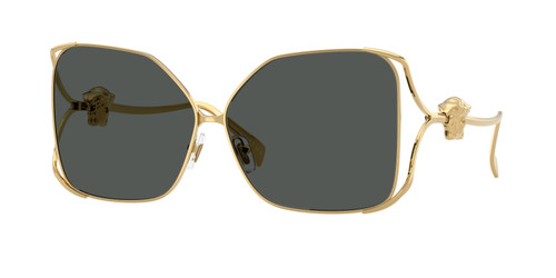 VERSACE VE2288 100287 Gold Dark Grey Women's 62 mm Sunglasses