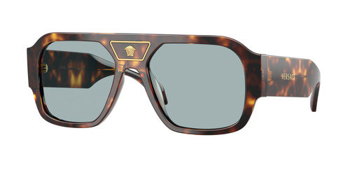 VERSACE VE4508U 553780 Havana Blue Men's 56 mm Sunglasses