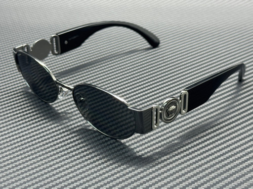 VERSACE VE2299 10016G Gunmetal Grey Mirror Silver Men's 56 mm Sunglasses