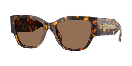 VERSACE VE4509U 551473 Havana Yellow Dark Brown Women's 55 mm Sunglasses
