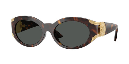 VERSACE VE4503U 108 87 Havana Dark Grey Women's 55 mm Sunglasses