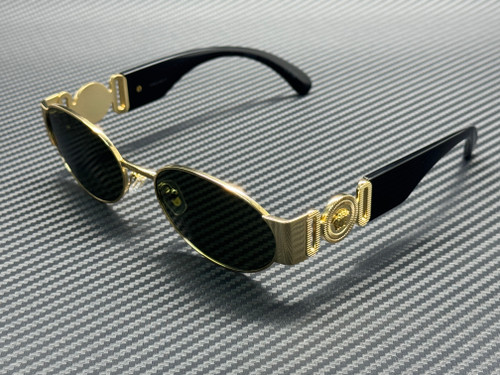 VERSACE VE2299 100271 Gold Dark Green Men's 56 mm Sunglasses