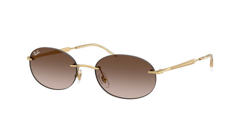 RAY BAN RB3767 001 13 Arista Gold Brown Gradient Unisex 54 mm Sunglasses