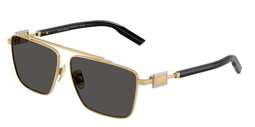 DOLCE & GABBANA DG2336 02 87 Gold Dark Grey Men's 59 mm Sunglasses
