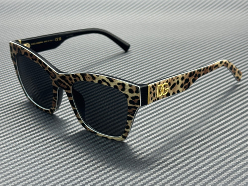 DOLCE & GABBANA DG4512 316387 Brown on Black Dark Grey Women's 53 mm Sunglasses