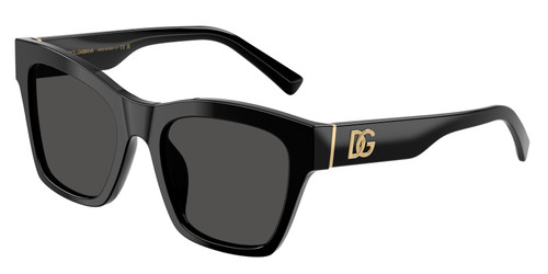 DOLCE & GABBANA DG4512 501 87 Black Dark Grey Women's 53 mm Sunglasses
